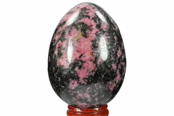 Polished Rhodonite Egg - Madagascar #134592